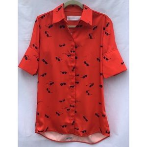Victoria Beckham Sunglasses Print Loose Fit Shirt